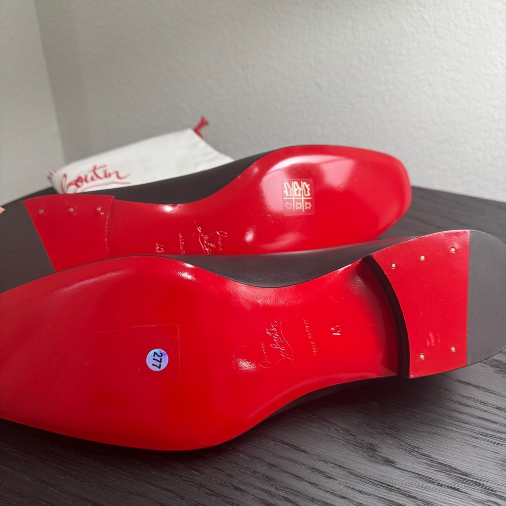 Christian Louboutin Dandelion Loafer Dress Shoe Leather Black 41 - Picture 8 of 8